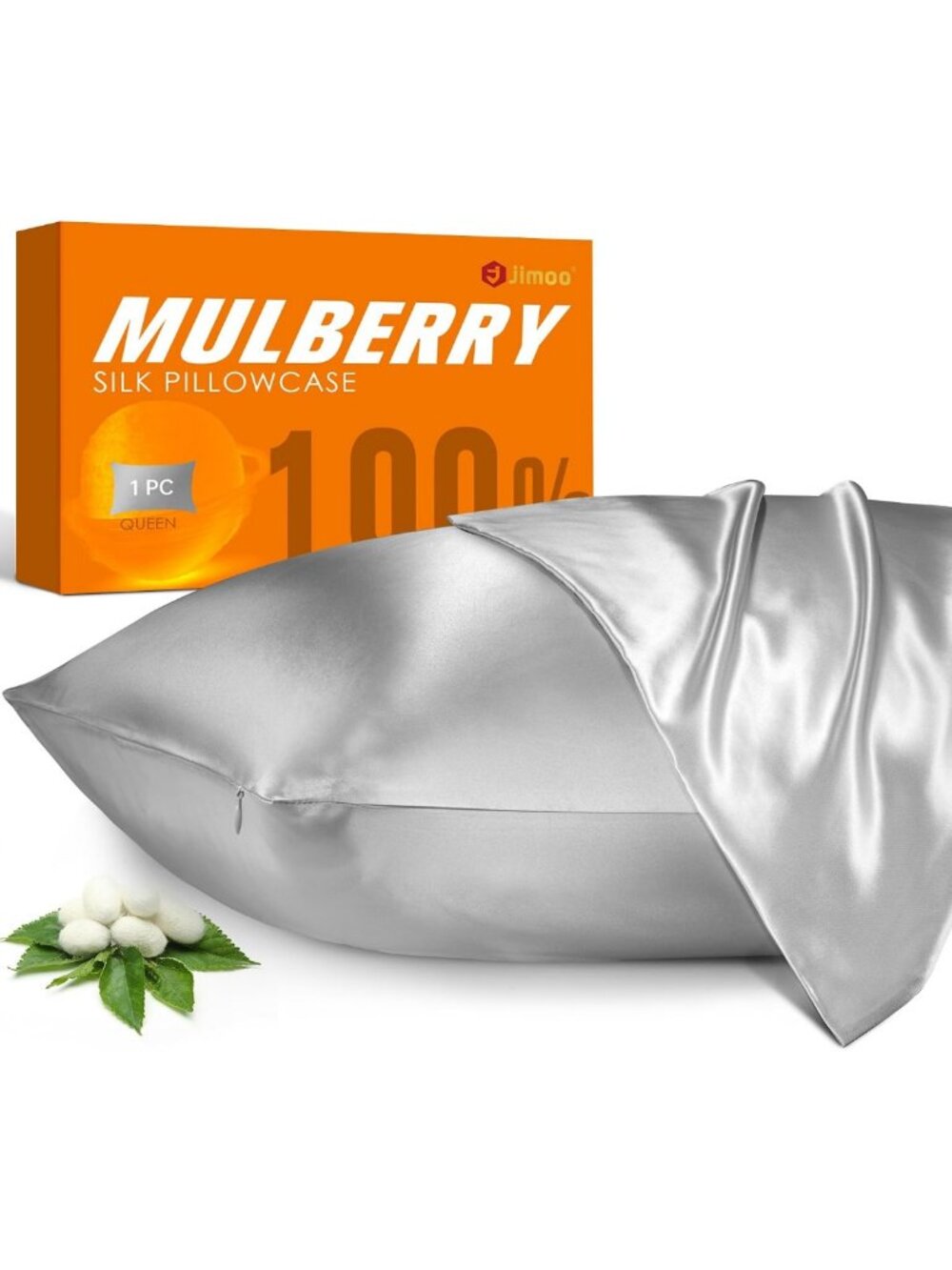 2-Pack 22 Momme 100% Mulberry Silk Pillowcases for Hair & Skin Care